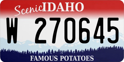 ID license plate W270645