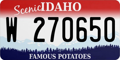 ID license plate W270650