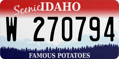 ID license plate W270794