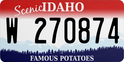 ID license plate W270874