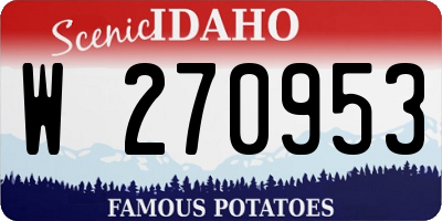 ID license plate W270953