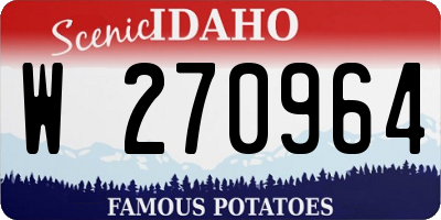 ID license plate W270964