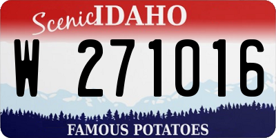 ID license plate W271016