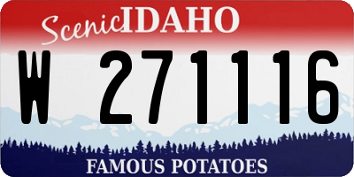 ID license plate W271116