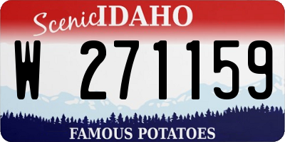 ID license plate W271159