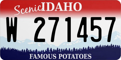 ID license plate W271457