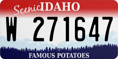 ID license plate W271647