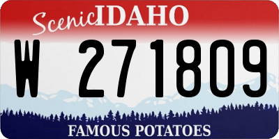 ID license plate W271809