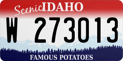 ID license plate W273013