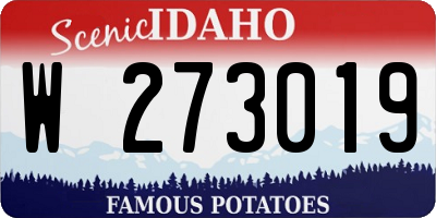 ID license plate W273019