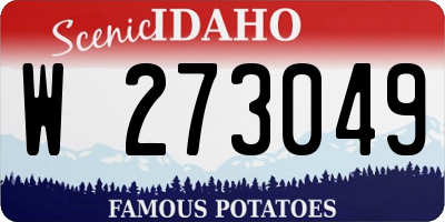ID license plate W273049