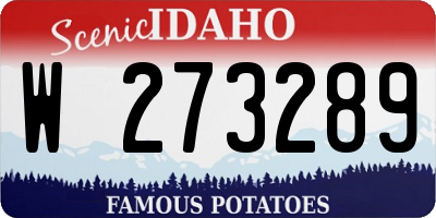 ID license plate W273289