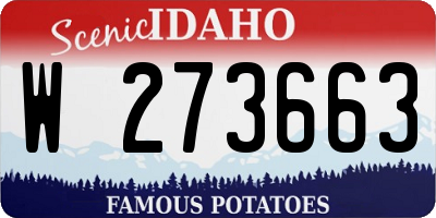 ID license plate W273663