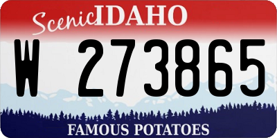 ID license plate W273865