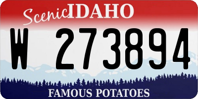 ID license plate W273894