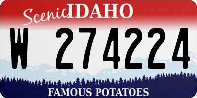 ID license plate W274224