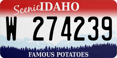 ID license plate W274239