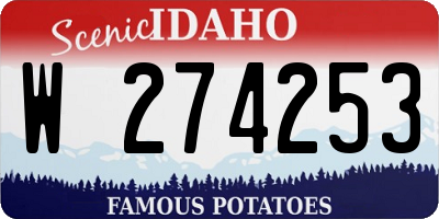 ID license plate W274253