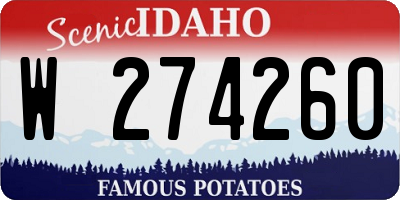 ID license plate W274260