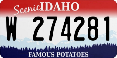ID license plate W274281