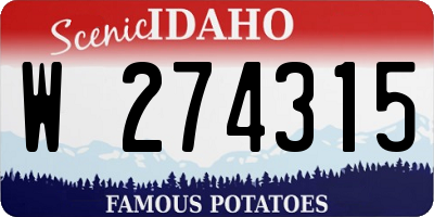 ID license plate W274315