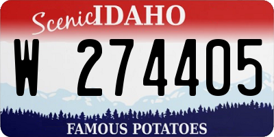 ID license plate W274405