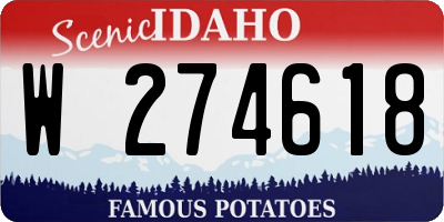 ID license plate W274618