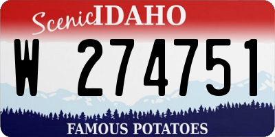 ID license plate W274751