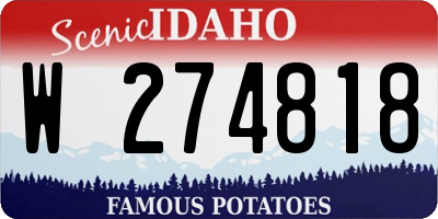 ID license plate W274818