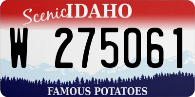 ID license plate W275061