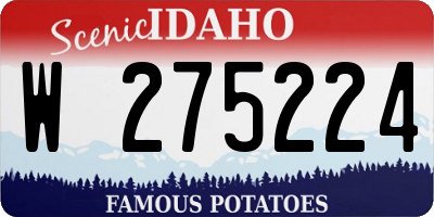 ID license plate W275224