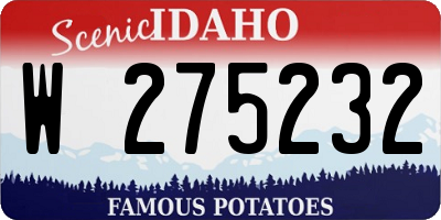 ID license plate W275232