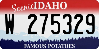 ID license plate W275329