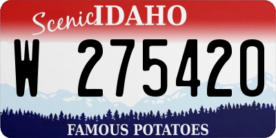ID license plate W275420
