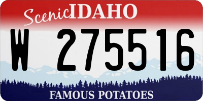 ID license plate W275516