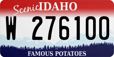 ID license plate W276100