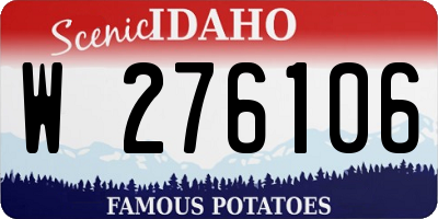 ID license plate W276106