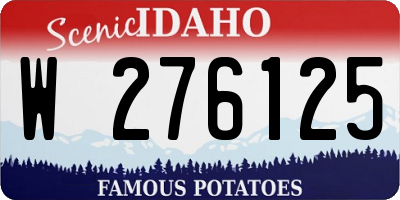 ID license plate W276125