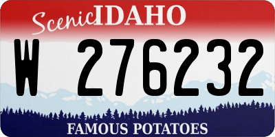 ID license plate W276232