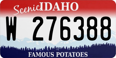 ID license plate W276388