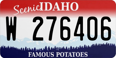 ID license plate W276406