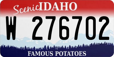 ID license plate W276702