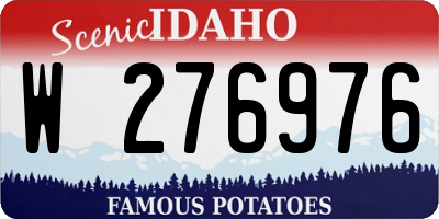 ID license plate W276976