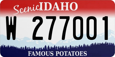 ID license plate W277001
