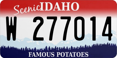 ID license plate W277014