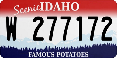 ID license plate W277172