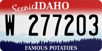 ID license plate W277203