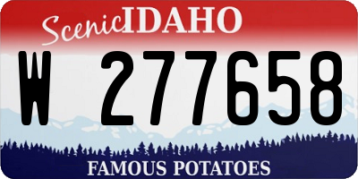 ID license plate W277658