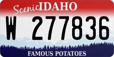 ID license plate W277836