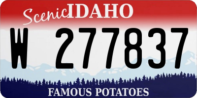 ID license plate W277837